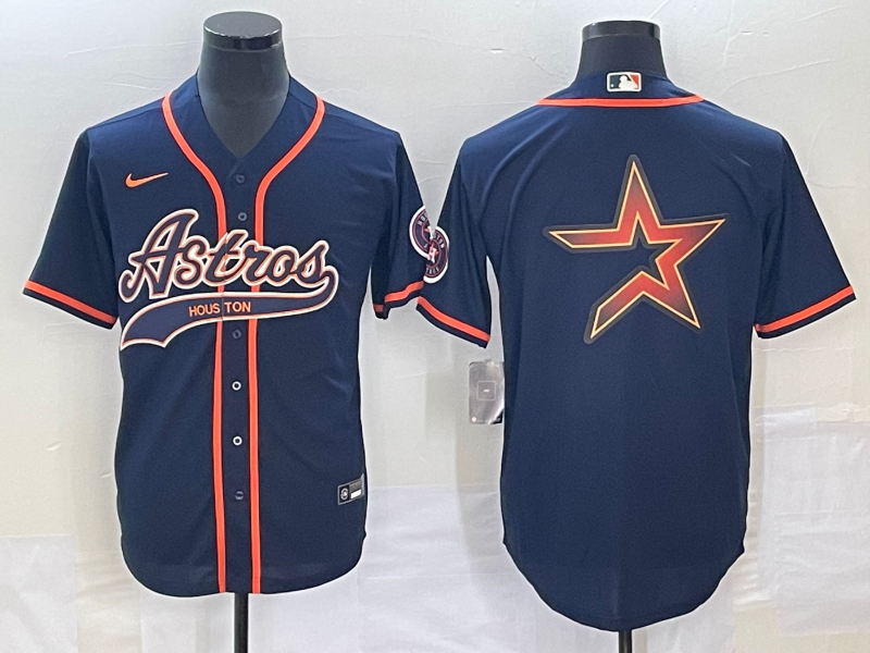 Men's Houston Astros Navy Authentic Jersey Joint Edition